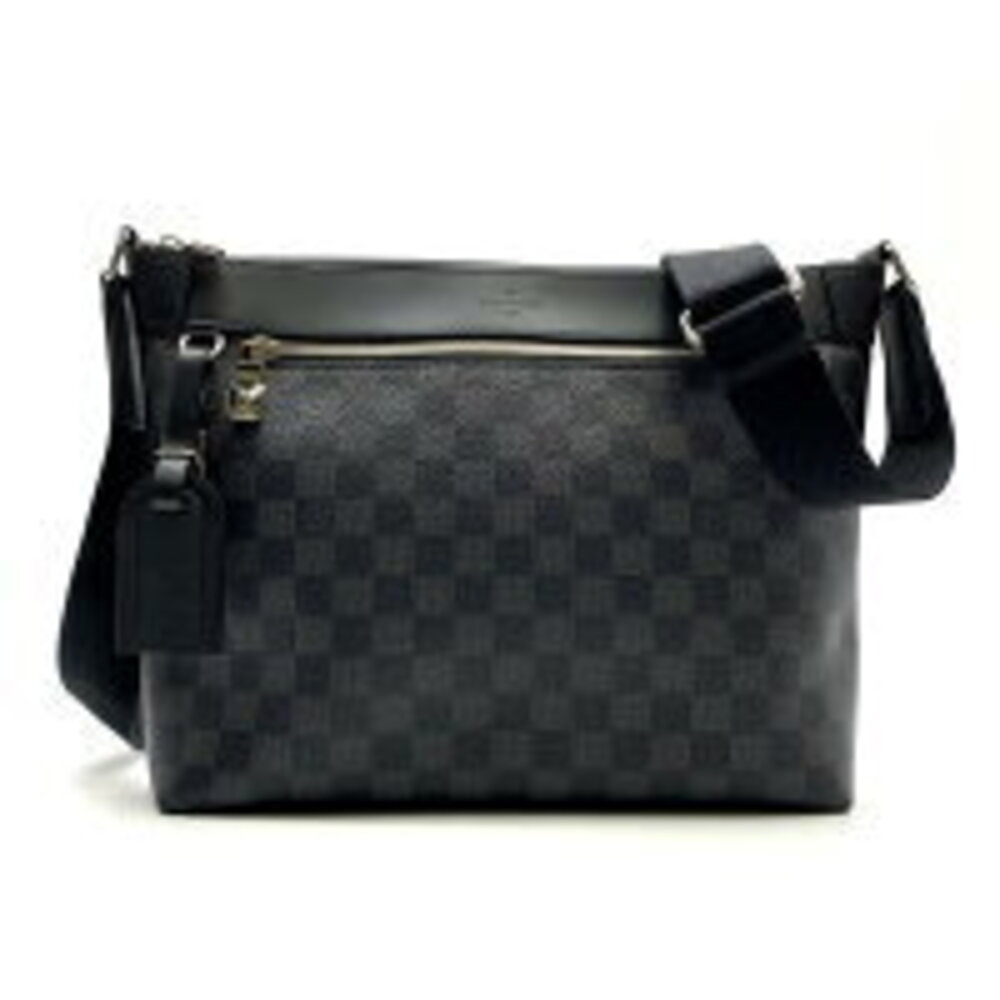 LOUIS VUITTON Damier Graphite Black Mick NM Shoulder Bag Crossbody Zipper